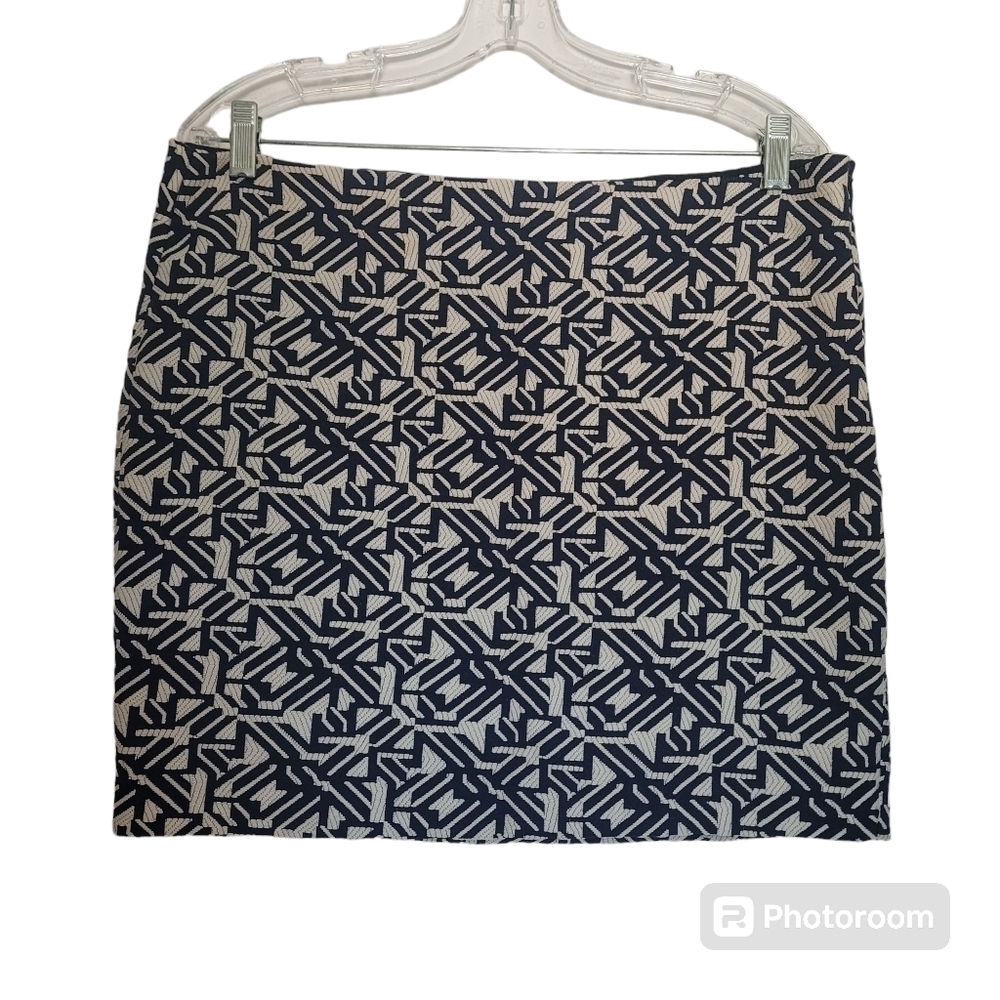 RW&Co. Blue Patterned Mini Skirt Size 14